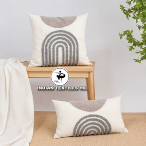 ปลอกหมอนอิงผ้าฝ้ายหรูหราตกแต่งห้องนั่งเล่นพร้อมดีไซน์แบบกำหนดเองสไตล์โบโฮ เป็นมิตรกับสิ่งแวดล้อม รับผลิตตามสั่ง ขายส่ง - Product Image 1