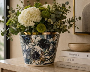 Luxury Design Set of 2 Decorative Metal Vase <b>Sticker</b> Enamel Large Size Modern <b>Flower</b> Vase for Home and Table Decor Customized - Product Image 1
