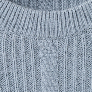 Pulls côtelés bleu clair faits main, de qualité supérieure, personnalisés avec votre propre logo, style classique et doux, pour l'hiver. - Product Image 6