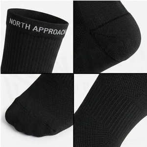 North Approach Crew Athletic <b>Socks</b> Black 2 Toe Breathable <b>Running</b> <b>Socks</b> for Adults Summer Season - Product Image 4