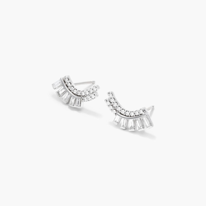 Boucles d'oreilles clous en argent 925 avec diamants Moissanite, taille ronde, éclat brillant, style élégant et intemporel, bijoux fins, cadeau d'anniversaire - Product Image 4