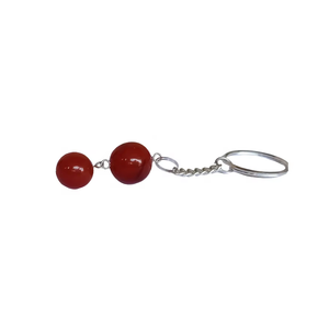 Llavero de cristal de alta calidad, cuentas redondas de cornalina roja, llavero de piedra natural, regalos para mujeres, venta al por mayor - Product Image 3