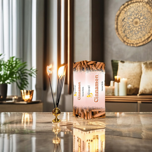 Haute vente 9 pouces parfum naturel écologique bâtons d'encens parfumés indiens en vrac boîte carrée 8-bâton emballage religieux - Product Image 3