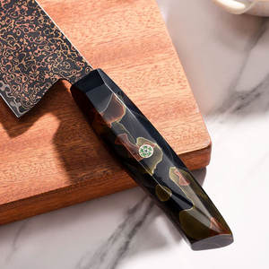 Couteau de chef de luxe en cuivre à motif damas avec manche en résine, couteau culinaire haut de gamme pour restaurant et cuisine domestique - Product Image 5