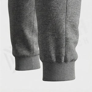 Ensemble de survêtement gris à capuche pour homme, fermeture éclair intégrale, couleur unie, sweat-shirt et pantalon de jogging décontractés, coupe régulière, coton mi-lourd, idéal pour l'automne - Product Image 6