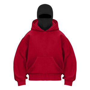 Balaclava de Invierno Unisex de Alta Calidad, Sudadera con Capucha de Algodón Lavado, Estilo Ninja, con Cremallera, Borde sin Rematar, Cortavientos, Transpirable, Color Liso - Product Image 6