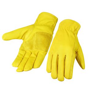 Gants de travail unisexes Husky Leather LDG-023, durables, doublure intérieure en peau de mouton, compatibles avec les écrans tactiles, thermiques, quatre saisons - Product Image 1