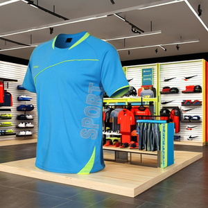 เสื้อฟุตบอลชายแบบสั่งทำพิเศษ คอวี แขนสั้น แห้งเร็ว 100% โพลีเอสเตอร์ ขายดี - Product Image 3