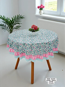 Soft Cotton Cambric 40s Decorative <b>Table</b> <b>Cover</b> Breathable Washable <b>Dining</b> Linen for Home Kitchen Everyday & Festive Use - Product Image 1