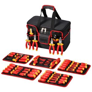 Set Professionale di 50 Cacciaviti Isolati Elettrici 1000V Magnetici in Titanio con Punte Esagonali, Strumento per Elettricisti - Product Image 1