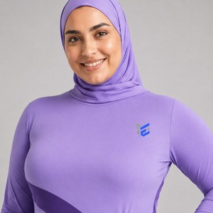 Ensemble Burkini Modeste Couvrant Entièrement la Silhouette pour Femme, Maillot de Bain à Séchage Rapide en Tissu Extensible, Tenue de Plage et Piscine à Manches Longues - Product Image 6