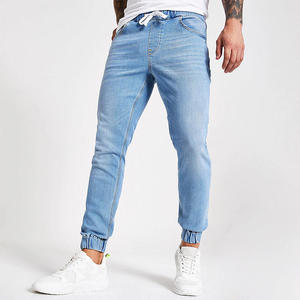 Jeans grande taille pour hommes, coupe slim, pantalon jogger en denim, séchage rapide, streetwear, jeans harem, pantalon cargo, longueur cheville, pantalon en denim fuselé - Product Image 2