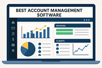 Software de gestión de cuentas en línea para documentos de investigación y contactos de planificación financiera empresarial