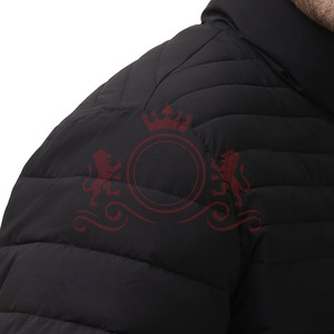 <b>Men</b> Black Puffer <b>Jacket</b> <b>Lightweight</b> Quilted Stand Collar Full Zip Custom Logo Puffer <b>Jacket</b> - Product Image 6