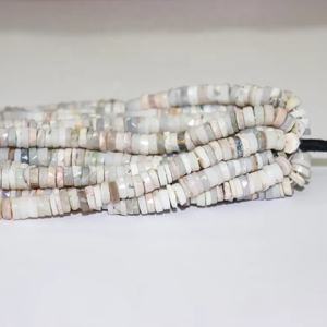 Cuentas de corte de rueda de 6-6,5mm facetadas de ópalo Natural australiano, forma de neumático de 16 pulgadas para la fabricación de joyas - Product Image 1