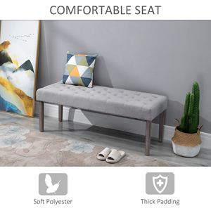 Panca Ottomana Moderna Grigia Imbottita con Cuscino Confortevole e Design alla Moda - Product Image 5