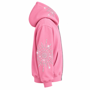 Sudadera Deportiva Extra Grande Personalizada con Cierre, de Algodón Suave, para Hombre, con Estampado DTG, Bordado y Serigrafía - Product Image 5