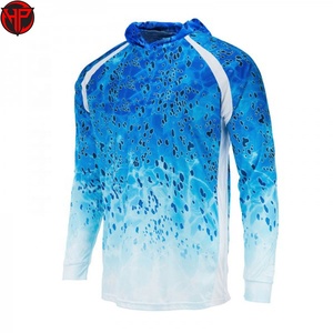 Camisetas de Pesca con Diseño de Logotipo Sublimado para Hombre y Mujer, Ropa de Pesca de Poliéster Impermeable, Jersey de Pesca Personalizado con Botones y Manga Larga - Product Image 1