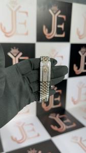 Reloj de Pulsera de Cuarzo para Hombre, Moderno y Lujoso, de Acero Inoxidable, con Esfera Romana, Cristal con Incrustaciones de Diamantes y Luminoso - Product Image 4