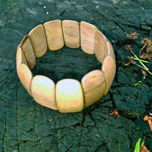 Bracelets manchette en bois pour femme, style classique, motif grain naturel, pour fêtes et occasions chrétiennes - Product Image 6