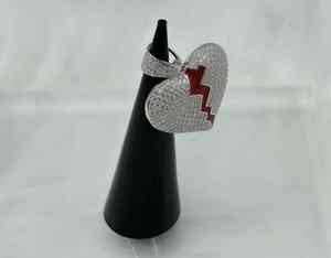 Colgante de Moissanita al por mayor con corte redondo de corazón roto, estilo Hip Hop para fiestas, de plata de ley 925, joyería fina, colgantes y dijes - Product Image 4