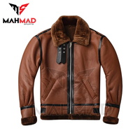Veste en cuir d'agneau véritable B3 entièrement personnalisée pour homme, nouvelle arrivée, taille et logo personnalisés, fourrure intérieure de qualité, veste bomber d'hiver