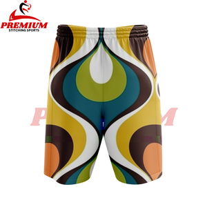 Pantalones cortos personalizados de malla bordada con sublimación para hombre, transpirables, de secado rápido, para baloncesto, entrenamiento y calentamiento. - Product Image 2