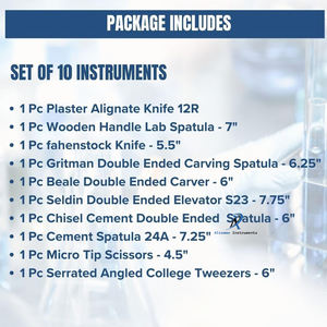 Juego de 10 Herramientas Manuales de Acero Inoxidable para Tallar Cera Dental, Espátula de Mezcla con Agarre Ergonómico, Juego de Cuchillos para Alginato, para Laboratorio Dental - Product Image 4