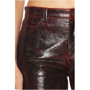 Services OEM – Pantalon décontracté en cuir pour femme, taille mi-haute, style streetwear, en toile, avec design tendance - Product Image 6