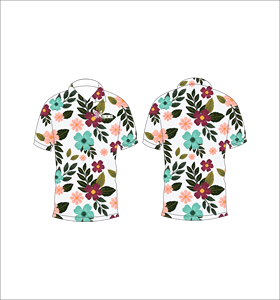 Camiseta Polo Botánica Personalizada con Flores Silvestres, Transpirable, Ligera, para Equipos de Golf, Manga Corta, Sublimada, con Diseño Floral - Product Image 1