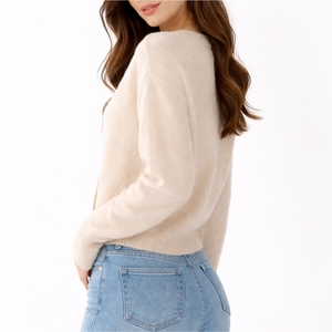 Cárdigan de Punto con Cuello en V para Mujer, Suéter Holgado Informal Ligero y Suave para Otoño, Cómodo y Elegante - Product Image 4