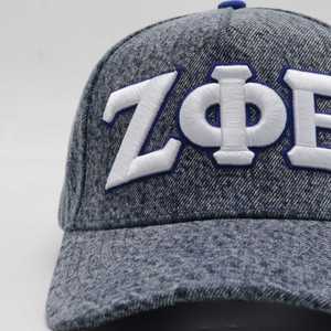 หมวกแก๊ป Zeta Phi Beta สีเทา ปักลาย ZPB หมวกสมาคมนักศึกษาหญิง ปรับขนาดได้ ทรงแบน ทันสมัย สวมใส่สบาย - Product Image 6