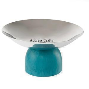 Bol en résine avec pieds pour dattes, bonbons et desserts, cadeaux Ramadan et Aïd, bol de service en résine ambrée, vaisselle, décoration intérieure, vente en gros d'usine - Product Image 5