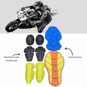 Ensemble de protections pour les coudes et les genoux en matériau EVA - Protections légères et épaisses pour les genoux, protection des rotules pour la moto, le ski, les sports de plein air (unisexe adulte) - Product Image 5