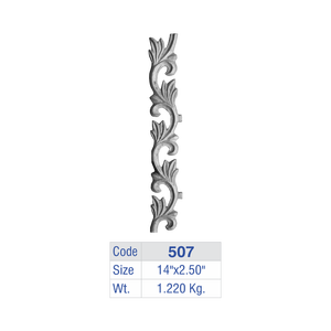 Classic Vintage Cast Iron Railing Border Element with <b>Repeating</b> Acanthus Leaf and Scroll Wave Motifs for Architecture - Product Image 6