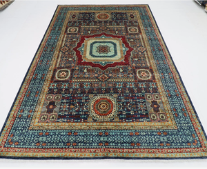 High Quality Hand-Knotted Wool Oushak Turkish Knot Style Rugs Embroidered Abstract Modern Washable Non-Slip PET Friendly Flat - Product Image 3