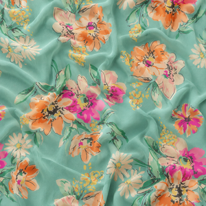 Tela de Chifón Floral de 54/55 Pulgadas de Ancho, Ligera y Transparente, para Disfraces, Bufandas, Chales y Textiles para el Hogar - Product Image 3
