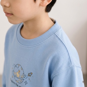 Sudadera Infantil Estilo Callejero Coreano, 70% Algodón, 30% Poliéster, Tejido Anti-Pilling, Cuello Redondo Informal - Product Image 4