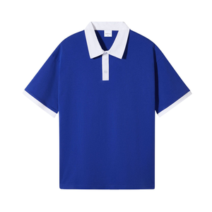 Polo Blanco para Hombre con Cuello y Puños en Contraste Marrón, Manga Corta, Corte Regular, Informal, Tela Oxford de Algodón, 300 GSM - Product Image 6