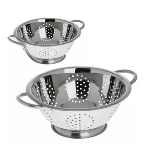 Deep Stainless Steel <b>Colander</b> Bowl For Fast Water Drainage While Washing Fruits Vegetables And Noodles - Product Image 1