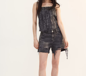 Women Modern <b>Denim</b> Shorts Relaxed Comfort High Waist Cotton <b>Stretch</b> Fabric Summer Fashion OEM ODM Custom Clothing Factory Shorts - Product Image 6