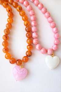 Collier de perles en résine faites à la main, forme personnalisée, multicolore, promotion mode, Saint-Valentin, ensemble peint à la main, provenance Inde - Product Image 4