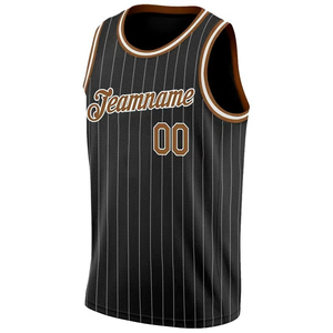 Custom Basketball Jersey <b>Black</b> Green Striped Sublimated Print Breathable Mesh Tank <b>Top</b> Unisex Adult All Seasons - Product Image 3