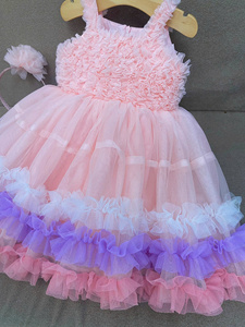 New Design Trendy Children's Party <b>Dress</b> for Girls 1-10 Years <b>Old</b> Breathable Eco-Friendly Cotton Tulle Fabric ODM/OEM 3D Floral - Product Image 6