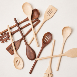 Juego de cucharas de cocina de madera, utensilios de cocina de madera natural, herramientas antiadherentes para cocinar, cucharas de madera hechas a mano para cocinar - Product Image 4