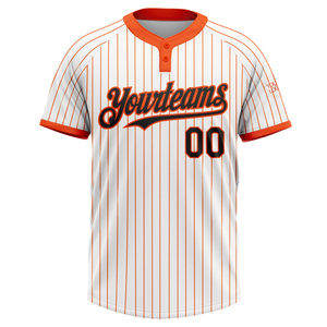 Camiseta de Béisbol y Sóftbol Unisex de Dos Botones, Transpirable, Tallas Grandes, Personalizable, Blanca con Rayas Azul Verdoso y Rosa, Servicios OEM Disponibles - Product Image 4