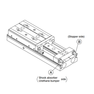 Boulon de bouchon de table de glissière d'air de SMC Pneumatics MXW-A1212 les pièces pneumatiques - Product Image 2