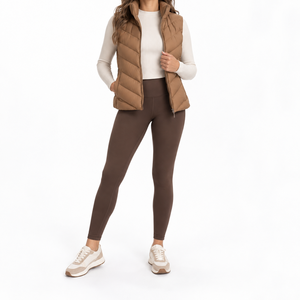Chaleco Acolchado Ligero de Invierno para Mujer, Estilo Urbano, Tejido, Cortavientos, Ecológico, Transpirable, con Logotipo Personalizado, Servicio OEM - Product Image 6