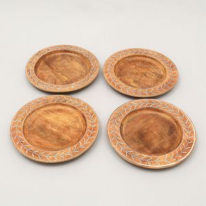 Piatto Decorativo in Legno Artigianale da 13 Pollici, Sottopiatto per Cena, Stoviglie in Legno per Decorazioni da Tavola per Feste - Product Image 6