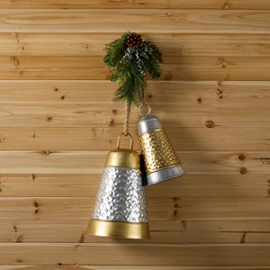 Juego de Campanas Navideñas de Poliresina Hechas a Mano, Diseño de Muñeco de Nieve Rojo y Verde, Adornos Decorativos Tradicionales - Product Image 4